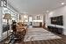 Family Room with a Wet Bar, Gas Fireplace, and Hot Water In-Floor Heating