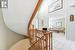 Curved Oak Staircase to Basement Level