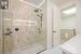 Designer Three Piece Bathroom with a Walk-In Shower