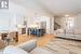 Living room with light hardwood flooring