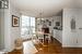 DINING ROOM WITH HARWOOD FLOORING AND VIEW OF KEMENFELT BAY