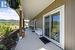 View of patio / terrace with a mountain view