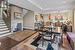 Dining area with tray ceiling accent.