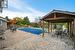 View of pool featuring a patio and a gazebo