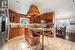 Custom built chef kitchen with granite counters and Italian Cermaic floors