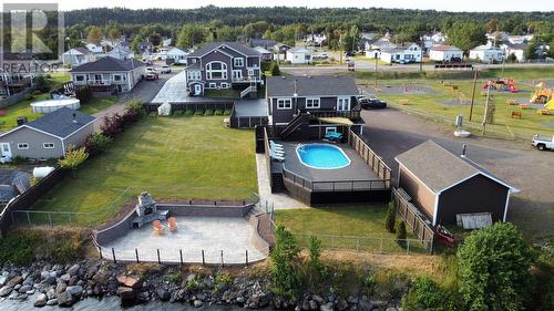 123 Main Street, Bishop'S Falls, NL - Outdoor With Above Ground Pool With View