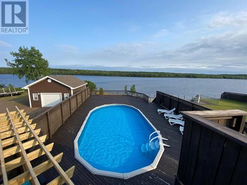 123 Main Street, Bishop'S Falls, NL - Outdoor With Above Ground Pool With Body Of Water With View