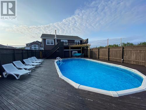 123 Main Street, Bishop'S Falls, NL - Outdoor With Above Ground Pool With Deck Patio Veranda