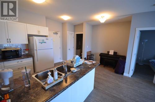 406 10307 112 Street, Fort St. John, BC - Indoor Photo Showing Kitchen With Double Sink