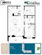 Floorplan of this extra large one-bedroom unit. - 
