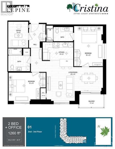 Floor plan of unit, larger square footage than many houses. - 45 Elmsley Street S Unit#201, Smiths Falls, ON - Other