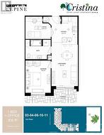 Floor plan for unit. 1 bedroom + office with terrace. - 