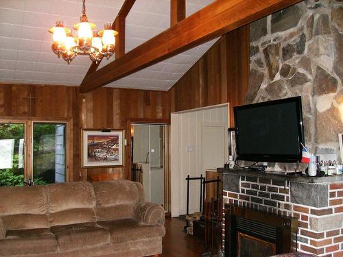 Living room - 179 Ch. Du Lac-Noir, Saint-Jean-De-Matha, QC - Indoor Photo Showing Living Room With Fireplace