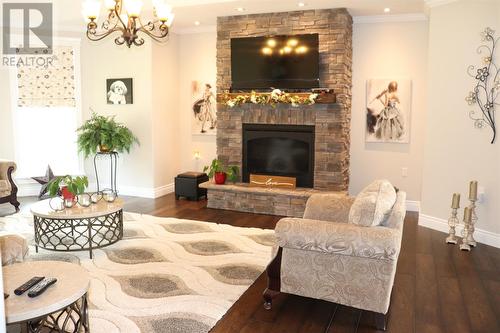 17 Orchard Loop, Kippens, NL - Indoor Photo Showing Living Room With Fireplace