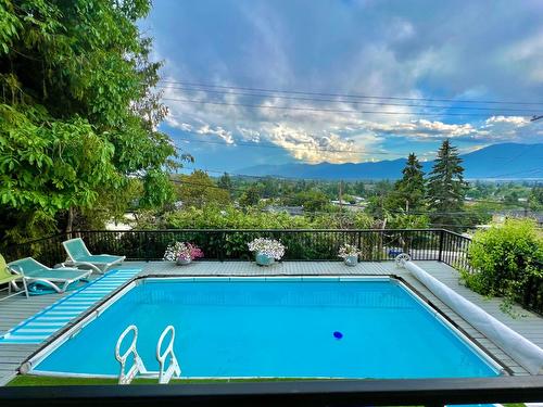 2108 Crawford Street, Creston, BC - Outdoor With In Ground Pool With View