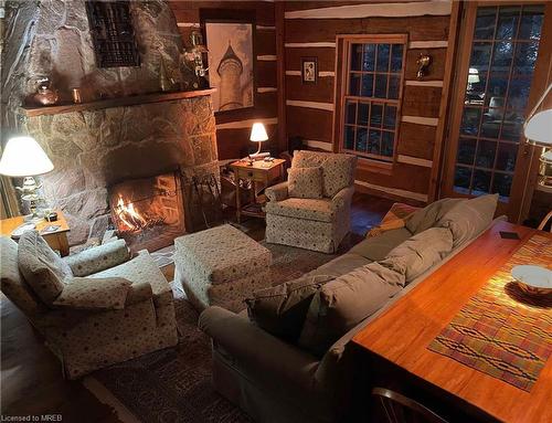 N/A Eagle Lake Road, South River, ON - Indoor Photo Showing Living Room With Fireplace
