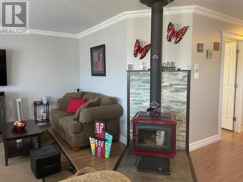 53 Brook Street, Stephenville Crossing, NL - Indoor Photo Showing Living Room With Fireplace