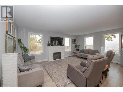 47 Twin Lakes Road, Enderby, BC - Indoor Photo Showing Living Room With Fireplace