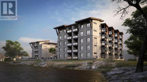 Architectural rendering of Thompson Landing on Royal Ave. - 215 Royal Avenue Unit# 105, Kamloops, BC - Outdoor With Body Of Water With Facade