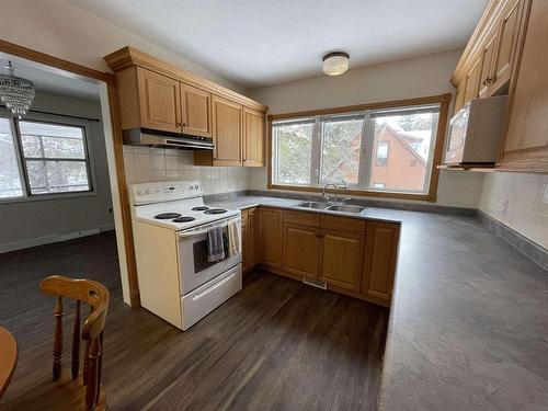 217 Riverview Drive, Dryden, ON - Indoor Photo Showing Kitchen With Double Sink