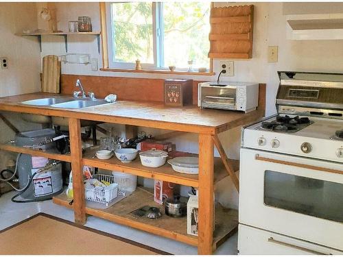 2639 Cherrier Rd, Quadra Island, BC - Indoor Photo Showing Kitchen With Double Sink