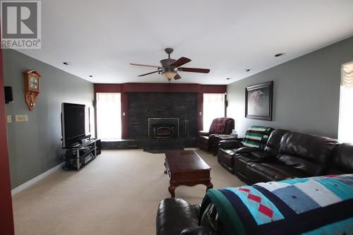 12 Collier Place, Tumbler Ridge, BC - Indoor Photo Showing Living Room With Fireplace