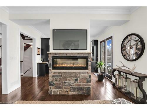 6595 Upper Canada Crossing, London, ON - Indoor Photo Showing Living Room With Fireplace