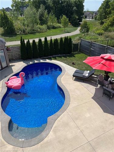 6595 Upper Canada Crossing, London, ON - Outdoor With In Ground Pool With Deck Patio Veranda With Backyard