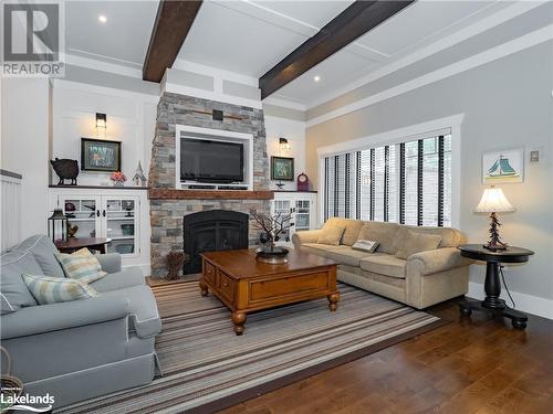 1020 Birch Glen Road Unit# V15 W4 P5, Baysville, ON - Indoor Photo Showing Living Room With Fireplace