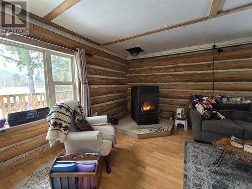 9509 Dunster-Croydon Road, Mcbride, BC - Indoor Photo Showing Living Room With Fireplace