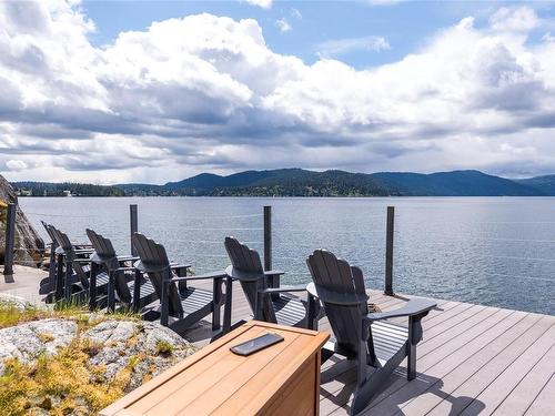 605 Senanus Dr, Central Saanich, BC - Outdoor With Body Of Water With Deck Patio Veranda With View