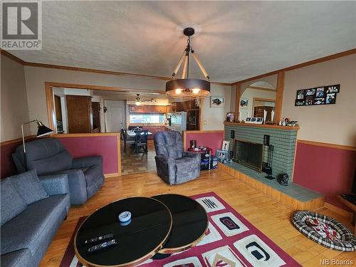 147 & 153 Tobique Road, Grand Falls, NB - Indoor Photo Showing Living Room With Fireplace