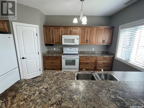 202 123 Balmoral Street E, Yorkton, SK - Indoor Photo Showing Kitchen With Double Sink