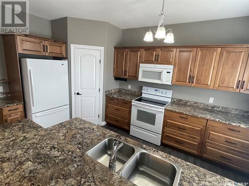 202 123 Balmoral Street E, Yorkton, SK - Indoor Photo Showing Kitchen With Double Sink
