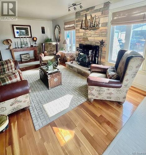 336 Ledge Road, St. Stephen, NB - Indoor Photo Showing Living Room With Fireplace