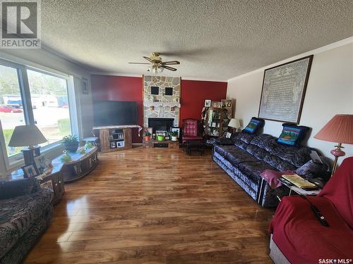 309 Donnelly Street, Stoughton, SK - Indoor Photo Showing Living Room With Fireplace