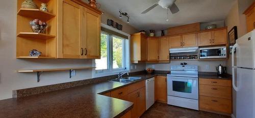 5106 Squilax-Anglemont Road, Celista, BC - Indoor Photo Showing Kitchen With Double Sink