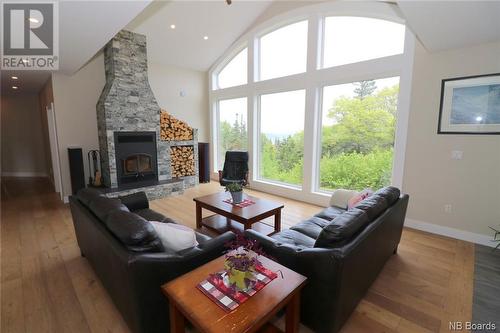 55 Bayview Heights, Grand Manan, NB - Indoor Photo Showing Living Room With Fireplace