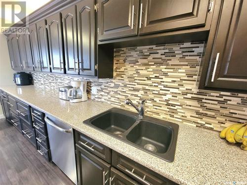 4707 Post Street, Macklin, SK - Indoor Photo Showing Kitchen With Double Sink