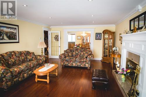 130 Airport Boulevard, Gander, NL - Indoor Photo Showing Living Room With Fireplace