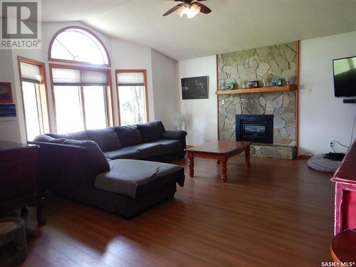 307 Finley Avenue, Cut Knife, SK - Indoor Photo Showing Living Room With Fireplace