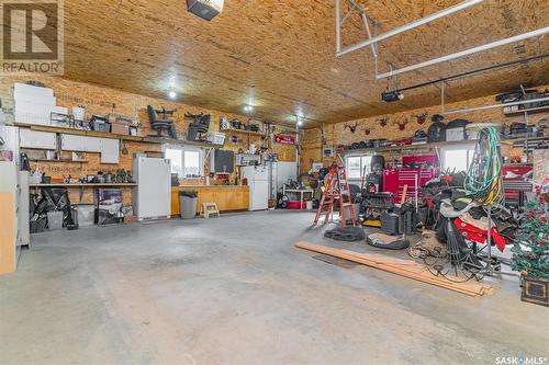 Langager Equine Acreage, Fertile Valley Rm No. 285, SK - Indoor Photo Showing Garage