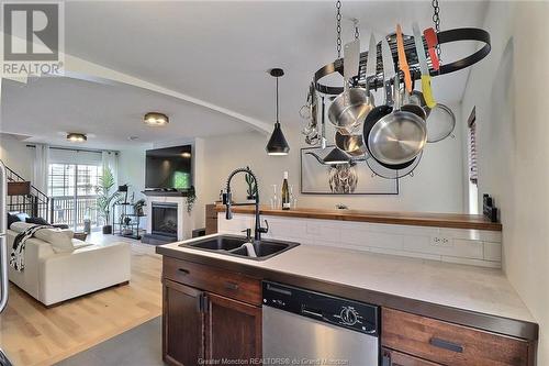 152 Alma St Unit#5, Moncton, NB - Indoor Photo Showing Kitchen With Fireplace With Double Sink