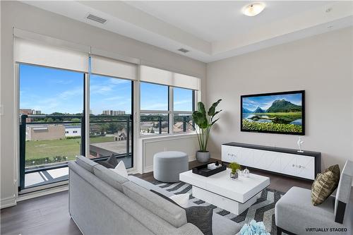 Virtually Staged - 121 #8 Highway|Unit #516, Stoney Creek, ON - Indoor Photo Showing Living Room