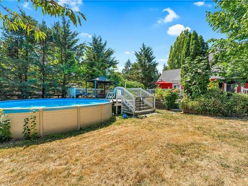 4388 Webdon Rd, Duncan, BC - Outdoor With Above Ground Pool With Backyard