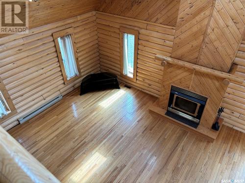 Log House Acreage, Loreburn Rm No. 254, SK - Indoor With Fireplace