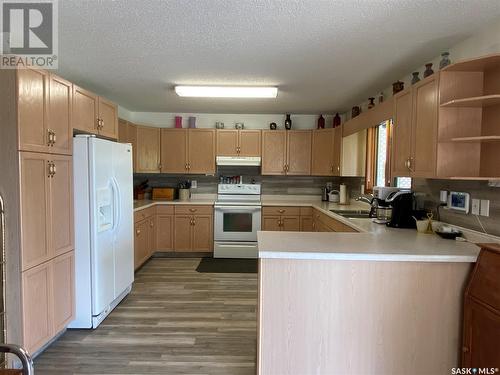 126 Wright Crescent, Biggar, SK - Indoor Photo Showing Kitchen With Double Sink
