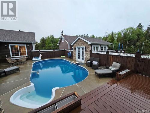 515 Principale, Pointe-Verte, NB - Outdoor With Above Ground Pool With Deck Patio Veranda With Exterior