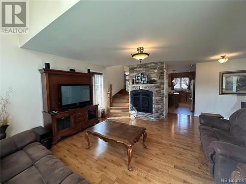 138 Des Ormes Avenue, Edmundston, NB - Indoor Photo Showing Living Room With Fireplace