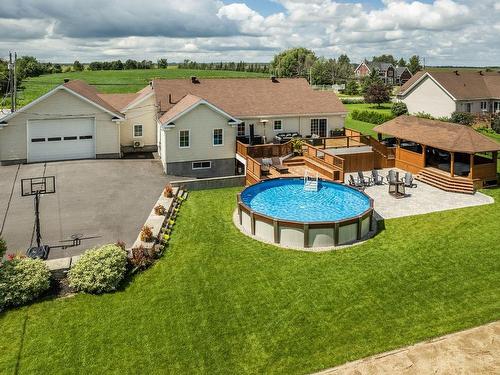 Overall view - 619 Route 223, Saint-Blaise-Sur-Richelieu, QC - Outdoor With Above Ground Pool With Backyard